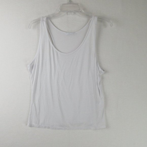 Made in Italy Classic White Racerback Tank Size L - Picture 1 of 7